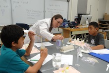 Maria Stewart teaching workshop on food